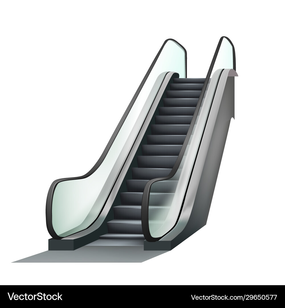 Escalator airport electronic equipment Escalator airport electronic equipment vector image