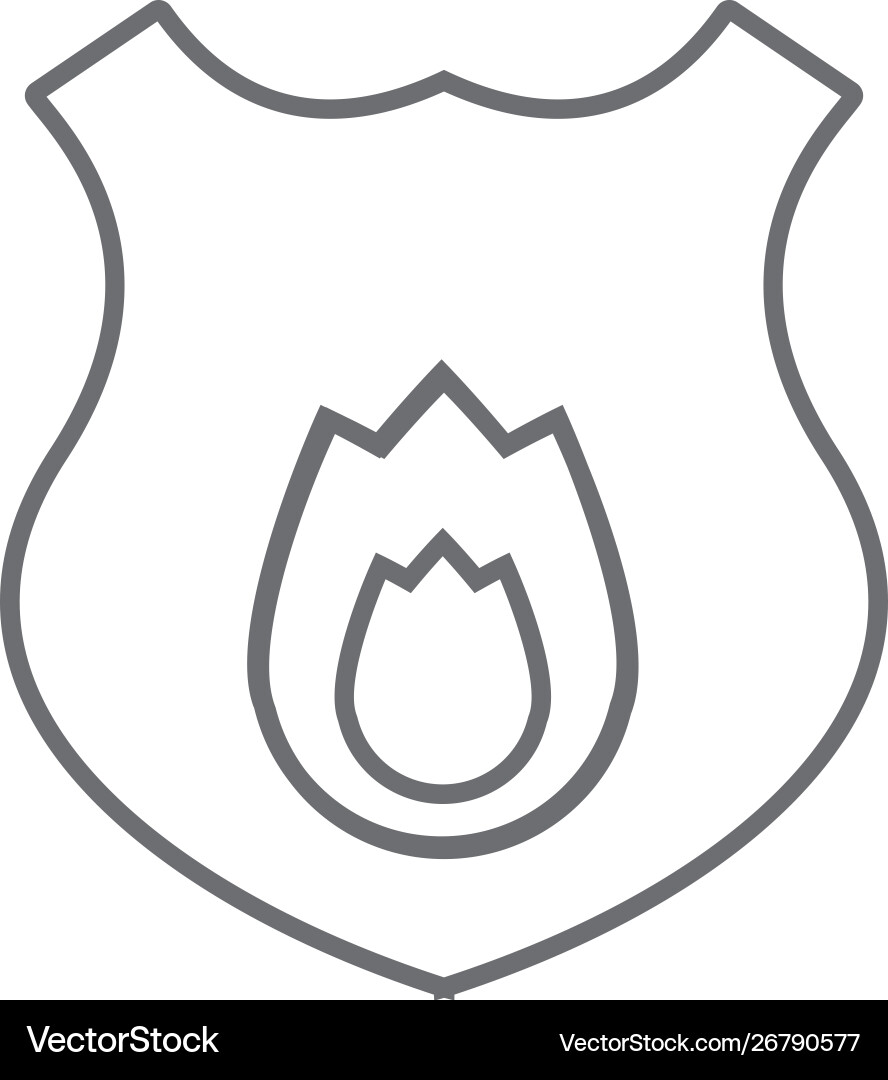 Fireguard shield icon simple element from map Vector Image