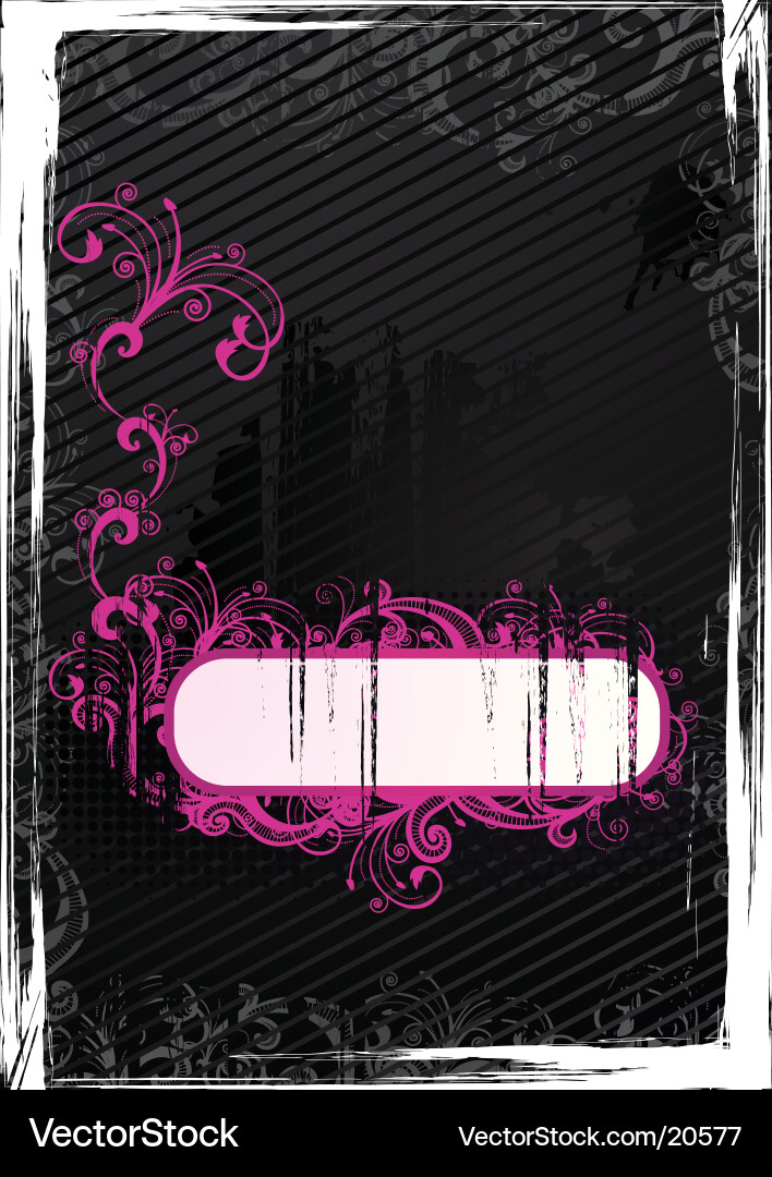 Floral Grunge Wallpaper vector image