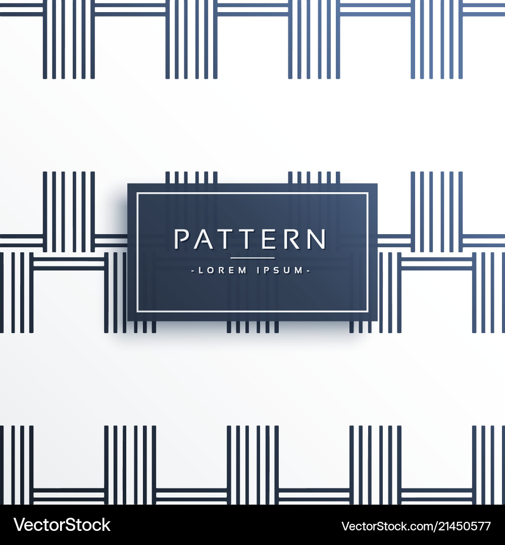 Geometric style abstract line pattern vector image