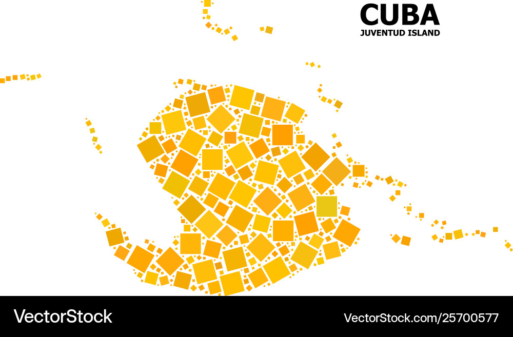 Golden rotated square pattern map juventud Vector Image
