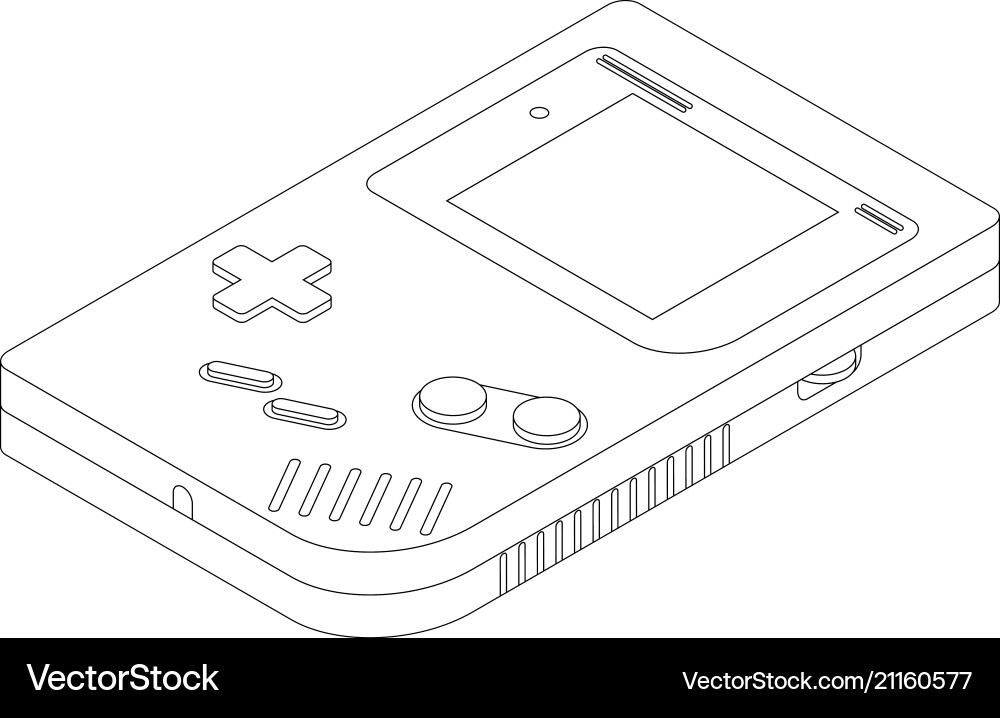 Isometric Retro Game Console vector image