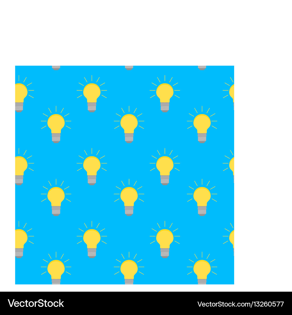 Lamp bulb idea seamless pattern Lamp bulb idea seamless pattern vector image