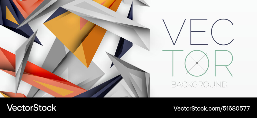 Minimal geometric abstract background low poly Vector Image