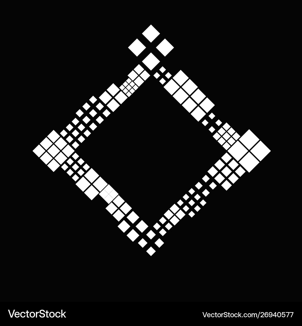 Modern minimal diagonal square badge background vector image