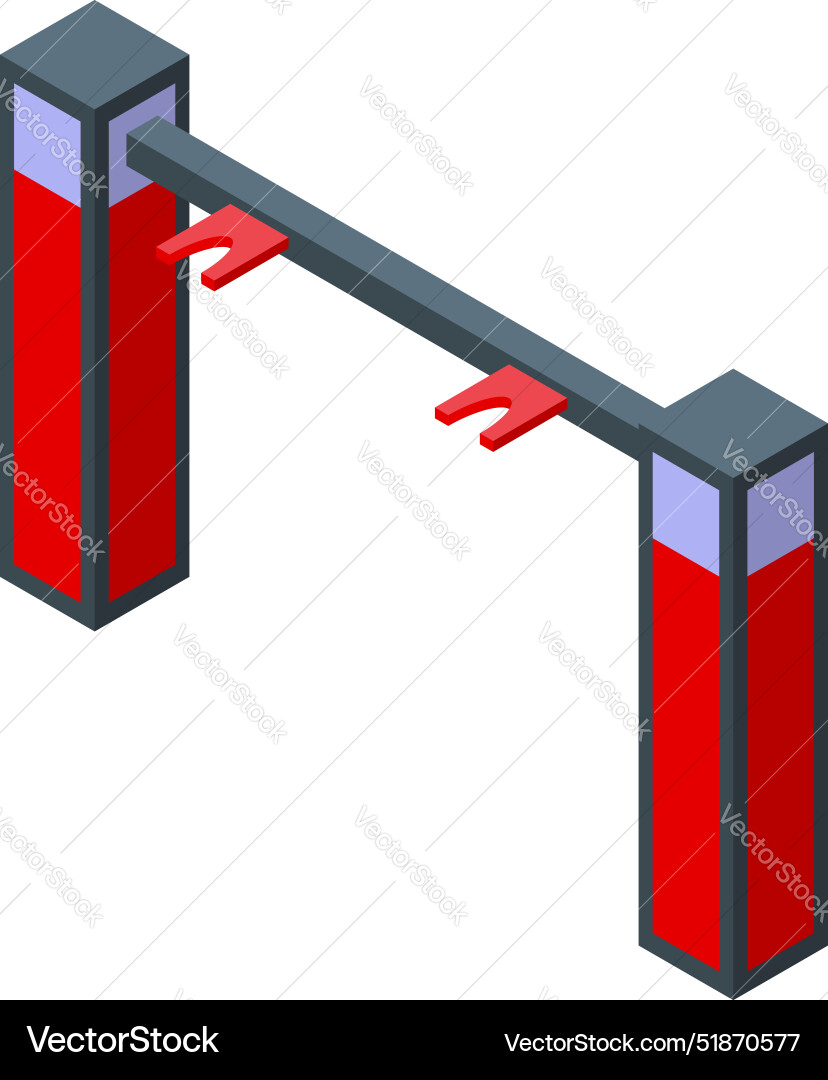 Parking barrier gate system controlling access Parking barrier gate system controlling access vector image