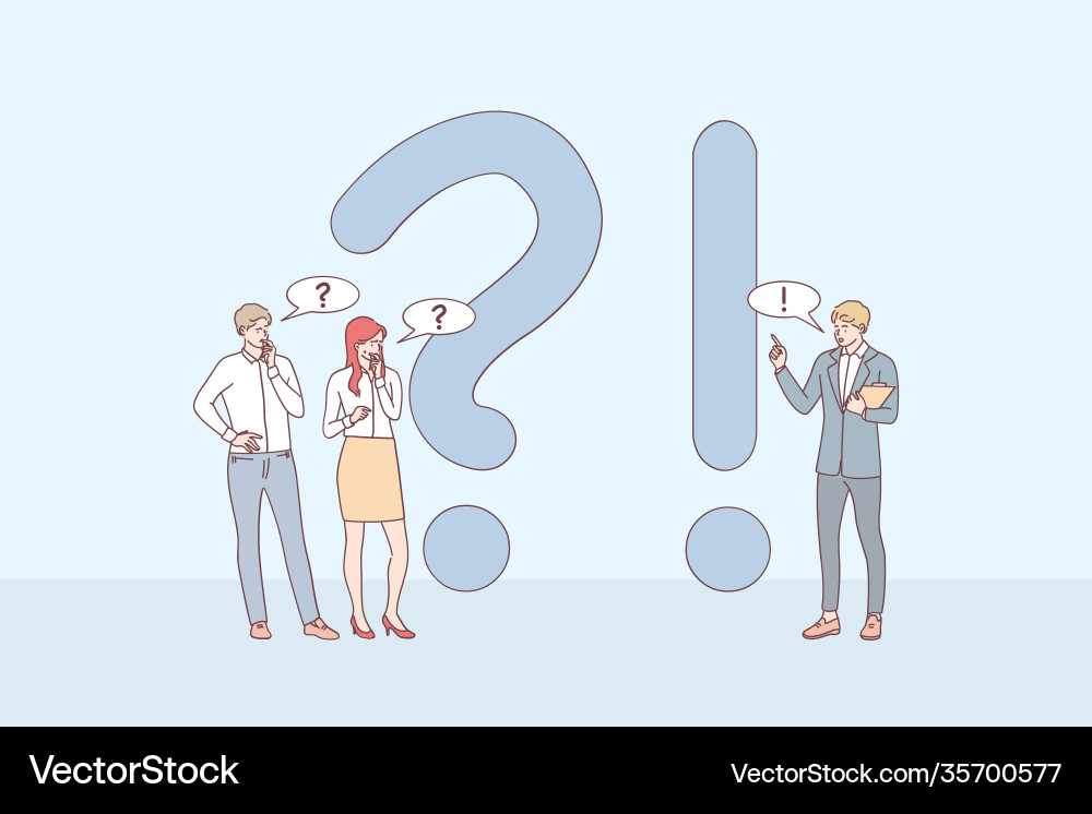 Questions and Answers Concept vector image