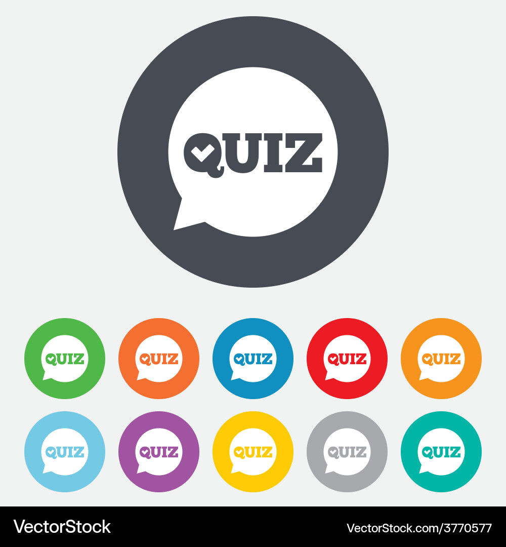 Quiz sign icon questions and answers game Vector Image