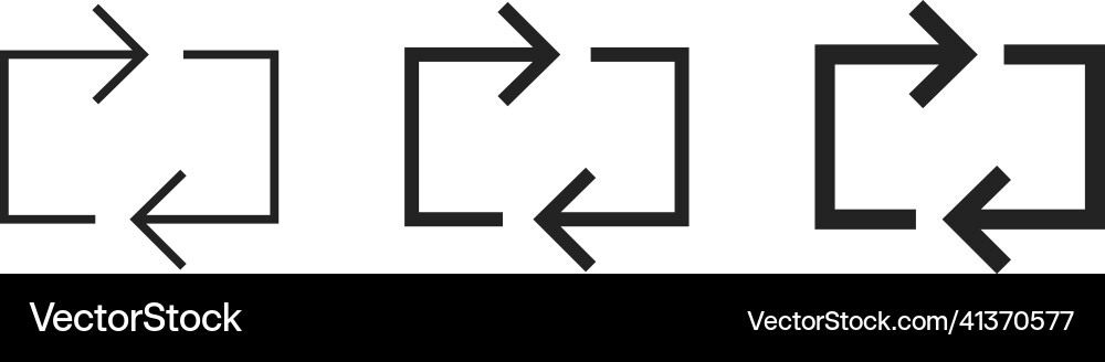 Refresh icon repeat and reload arrow symbol vector image
