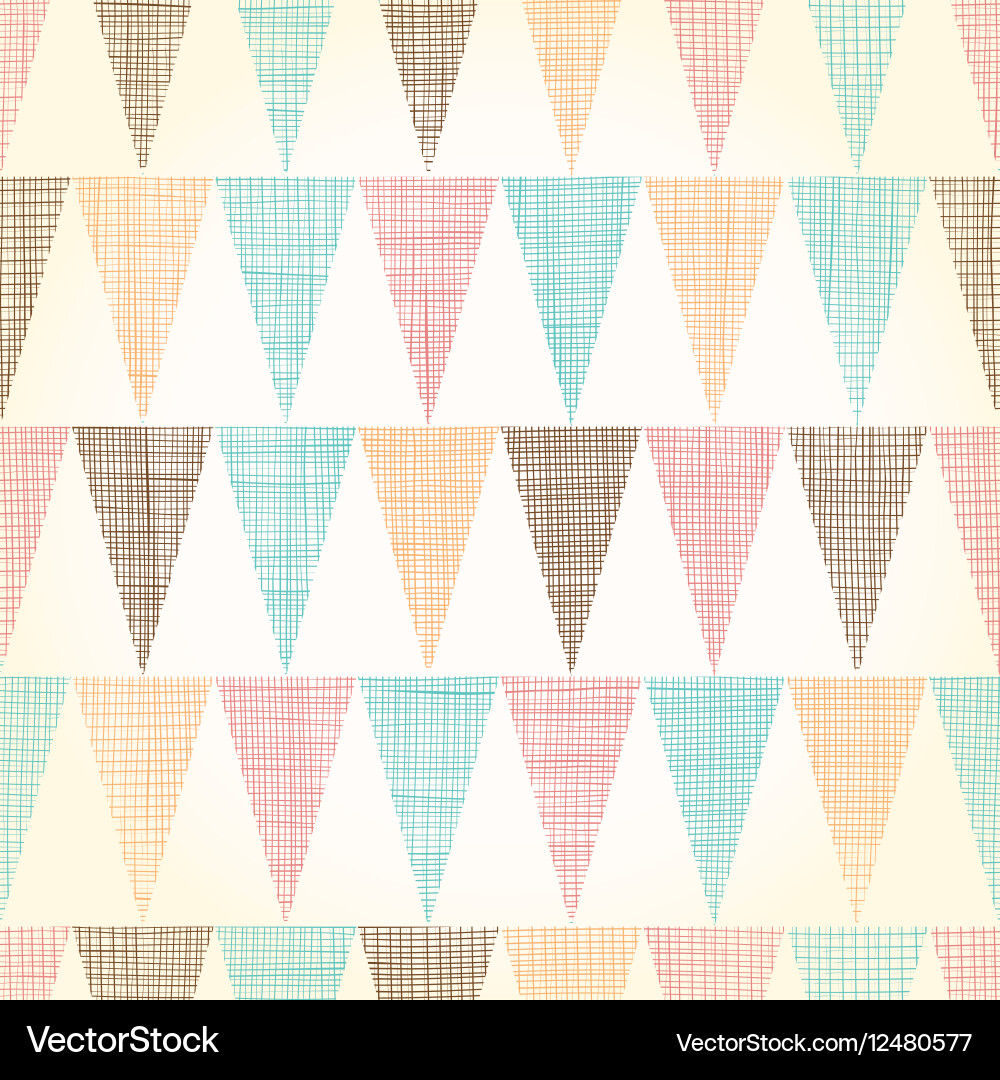 Retro Bunting Flags Pattern Vector Image