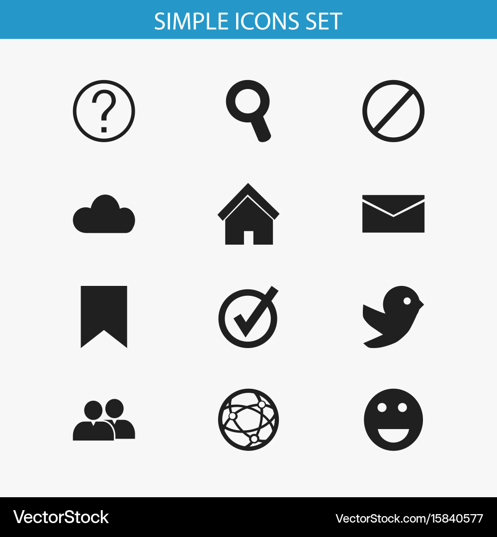 Set of 12 editable internet icons includes Vector Image