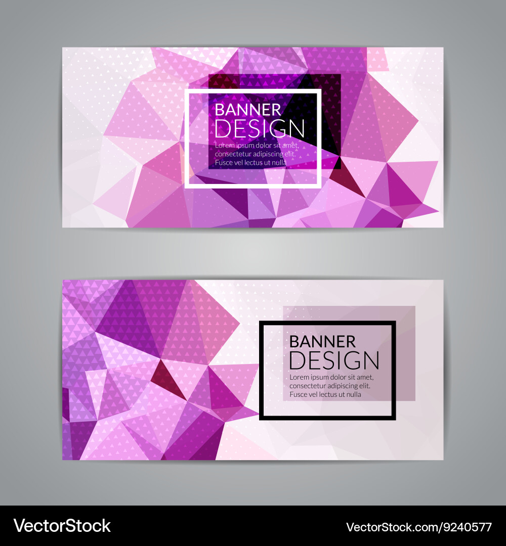 Set of polygonal triangular colorful background Vector Image