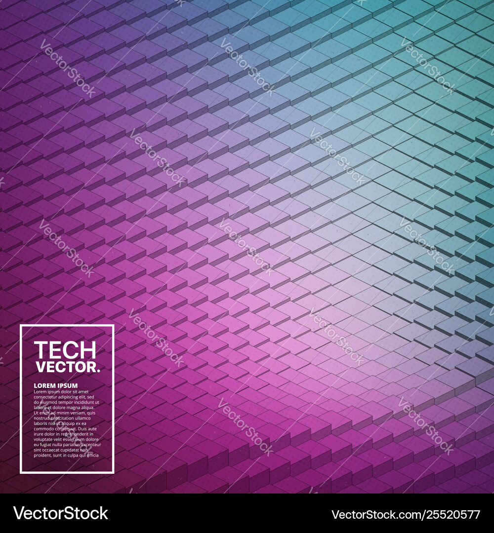 Technology 3d waveform abstract background vector image
