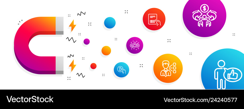 Third party recruitment and sharing economy icons Vector Image