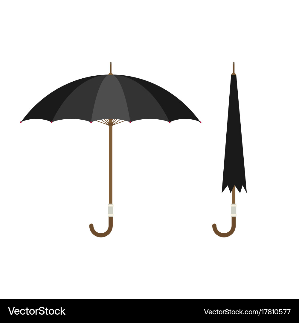Umbrella flat icon Royalty Free Vector Image - VectorStock