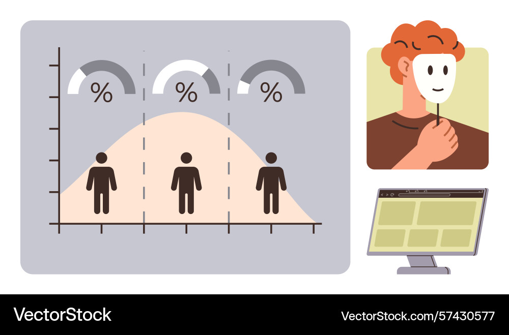 Understanding data distribution and online Understanding data distribution and online vector image