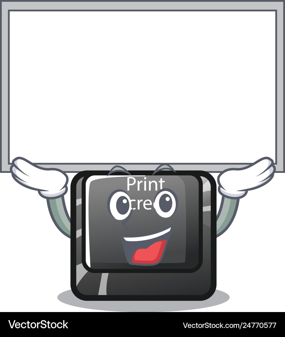 Up board button print screen computer vector image