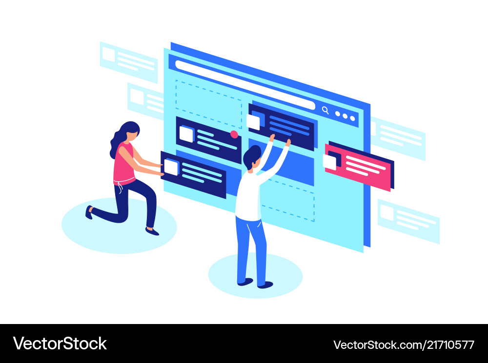 Web Development Team - Website Creation vector image
