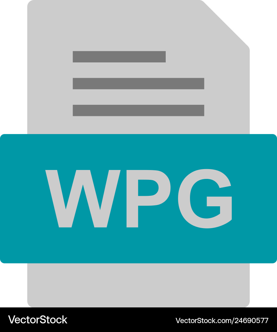 Wpg file document icon Vector Image