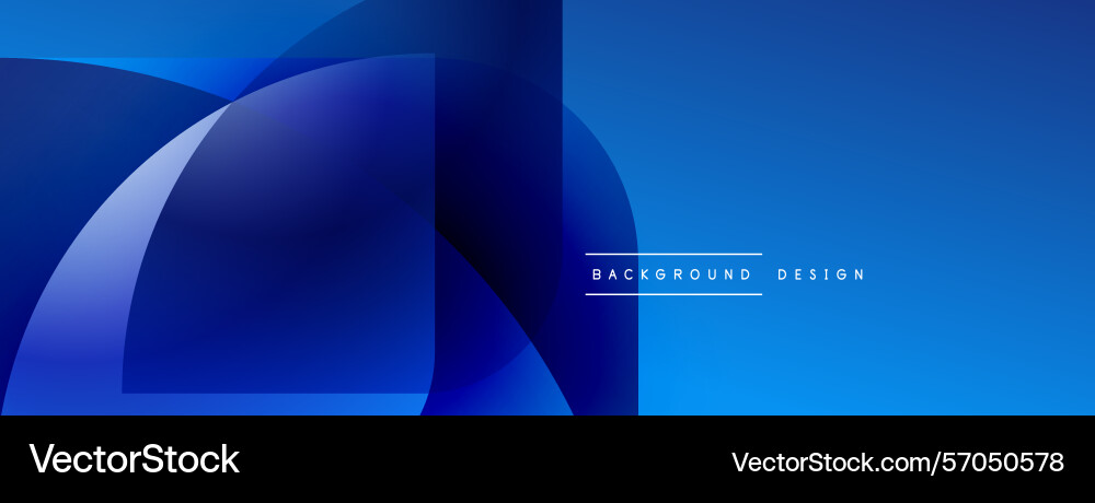 Abstract blue design overlapping shapes create Vector Image