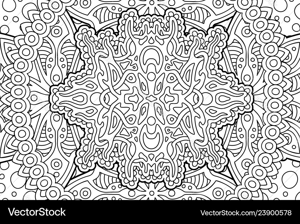 Art for coloring book page with linear pattern Art for coloring book page with linear pattern vector image