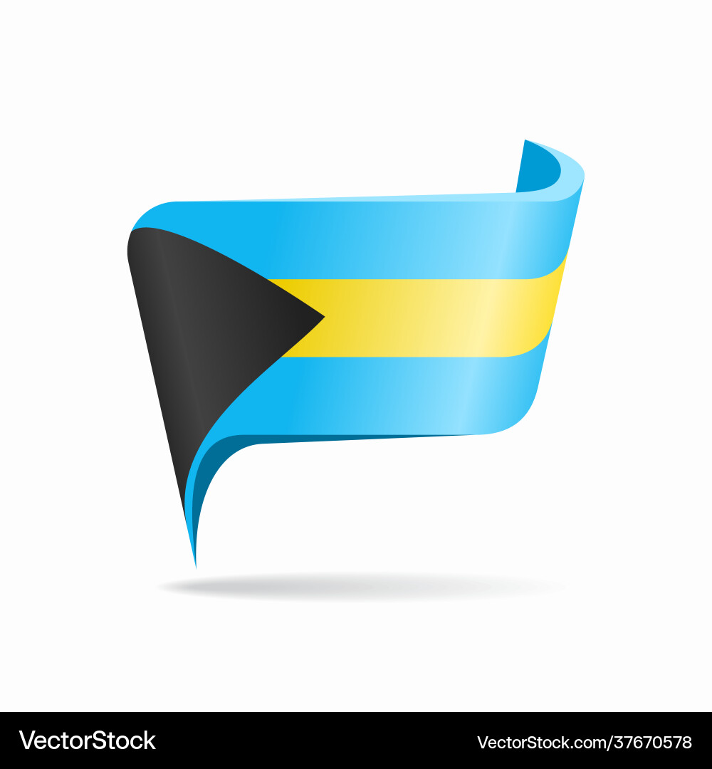 Bahamian flag map pointer layout Bahamian flag map pointer layout vektorbild