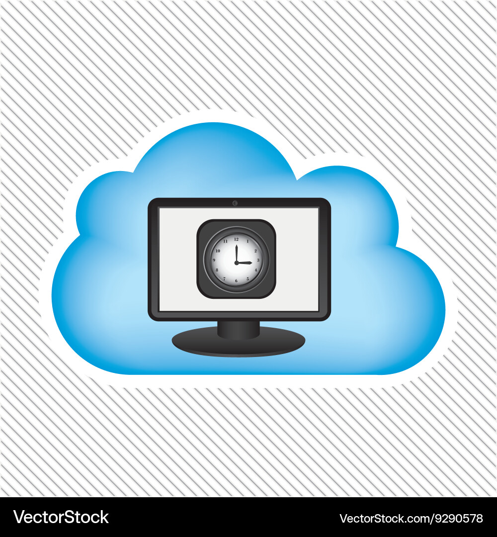 Cloud computing design vector image