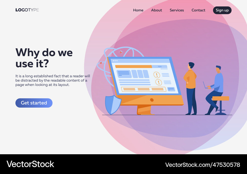 Developers testing software Developers testing software vector image