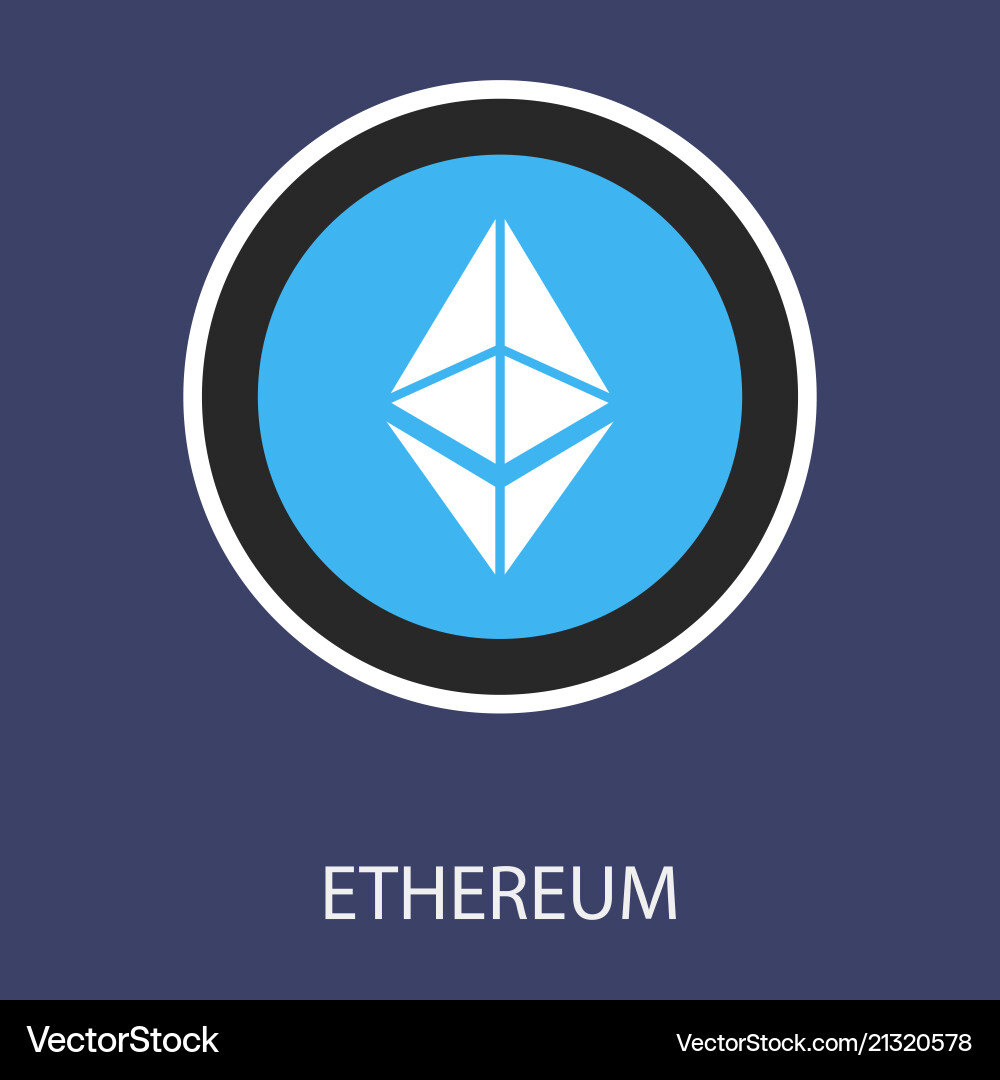 Ethereum symbol icon eps file – Free Vector | VectorStock