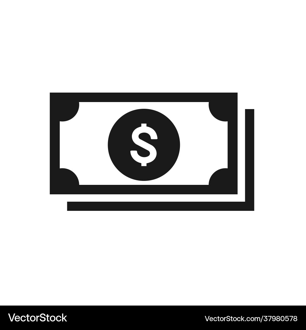 Flat icon money dollars Flat icon money dollars vector image