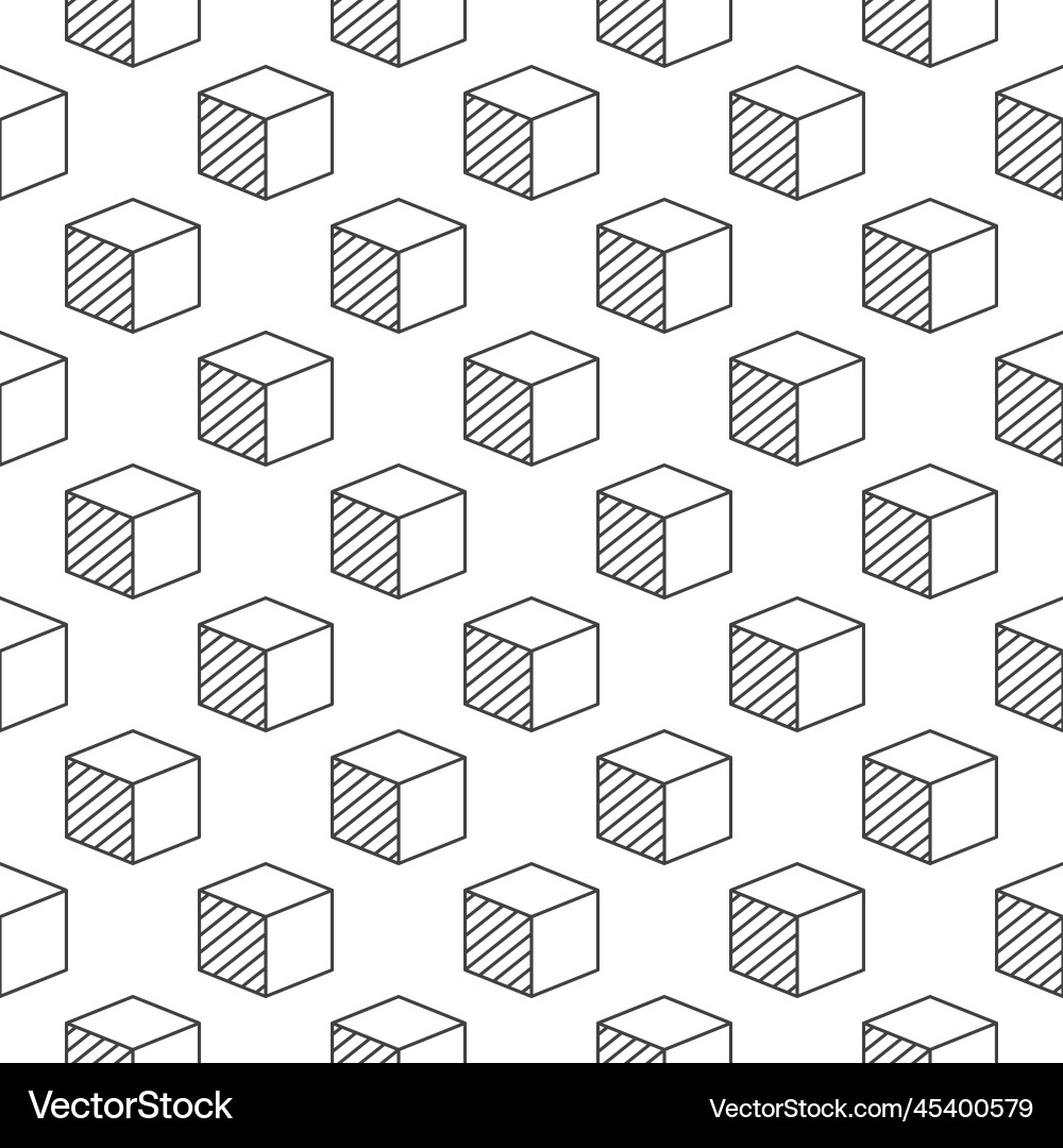 3d printed cube geometric pattern - seamless 3d printed cube geometric pattern - seamless Vector Image
