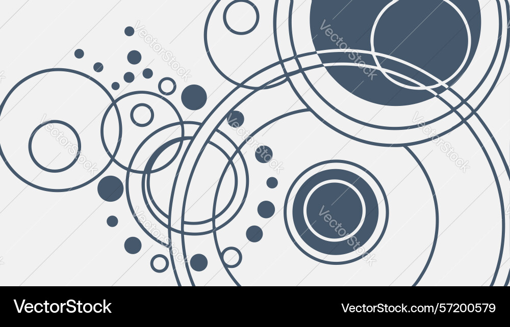 Abstract interlocking circles pattern modern vector image