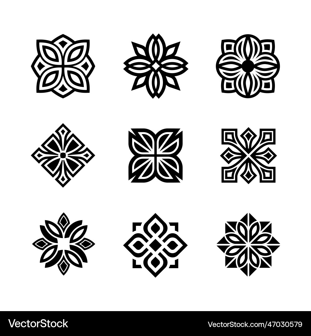 Artistic design element set Vector Image