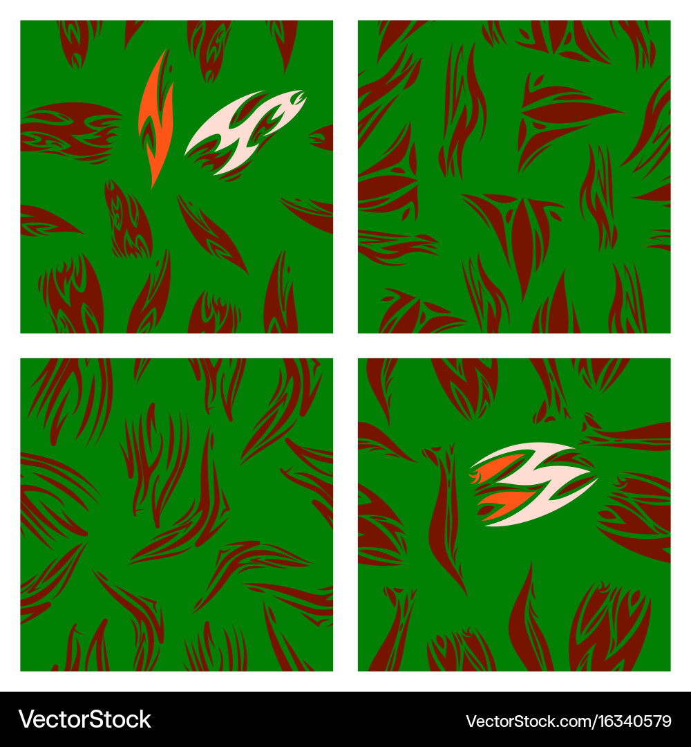 Assembly of patterns in striped style vector image