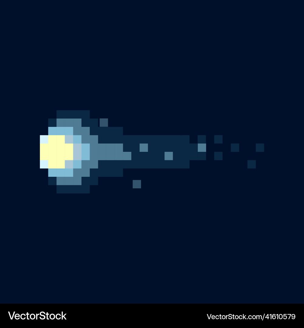 Asteroid pixel celestial body meteor or meteoroid Asteroid pixel celestial body meteor or meteoroid vector image