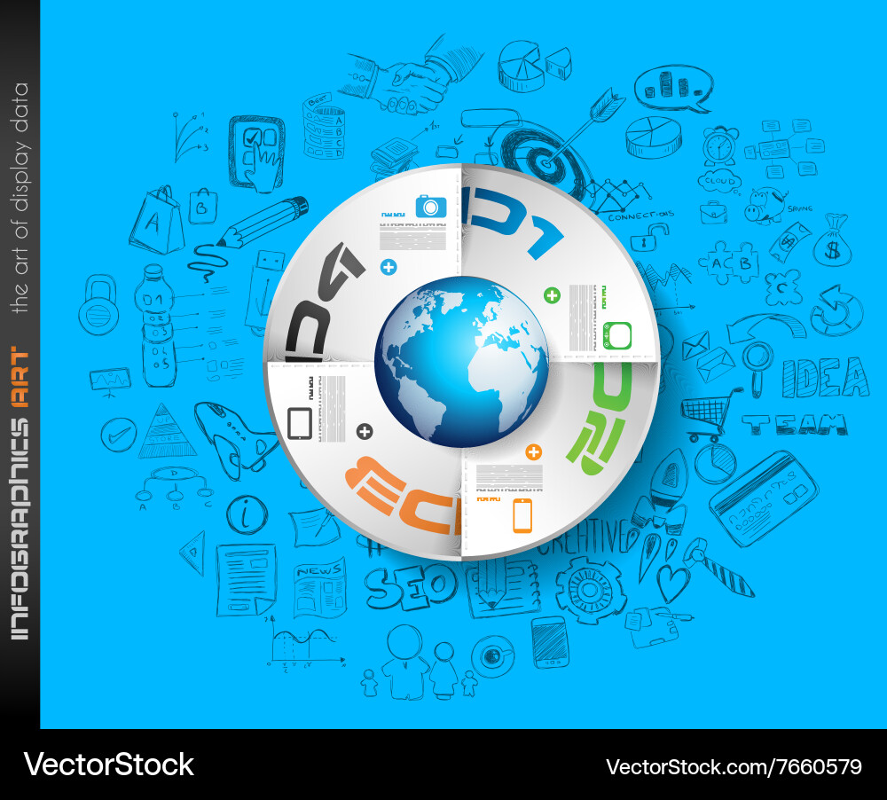 Clean infographic layout template for data Vector Image