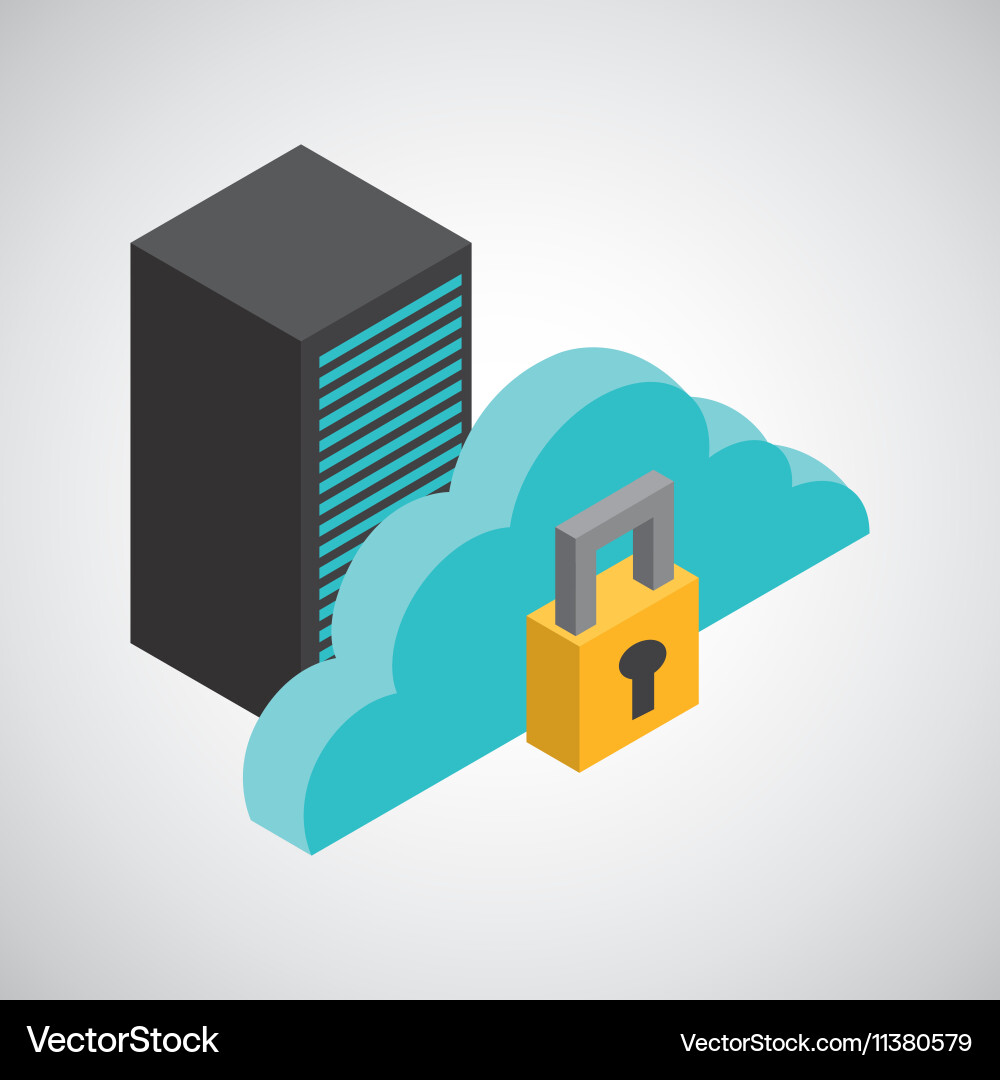 Cloud computing data storage Vector Image