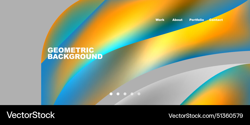 Dynamic flowing shapes concept design composition Vector Image
