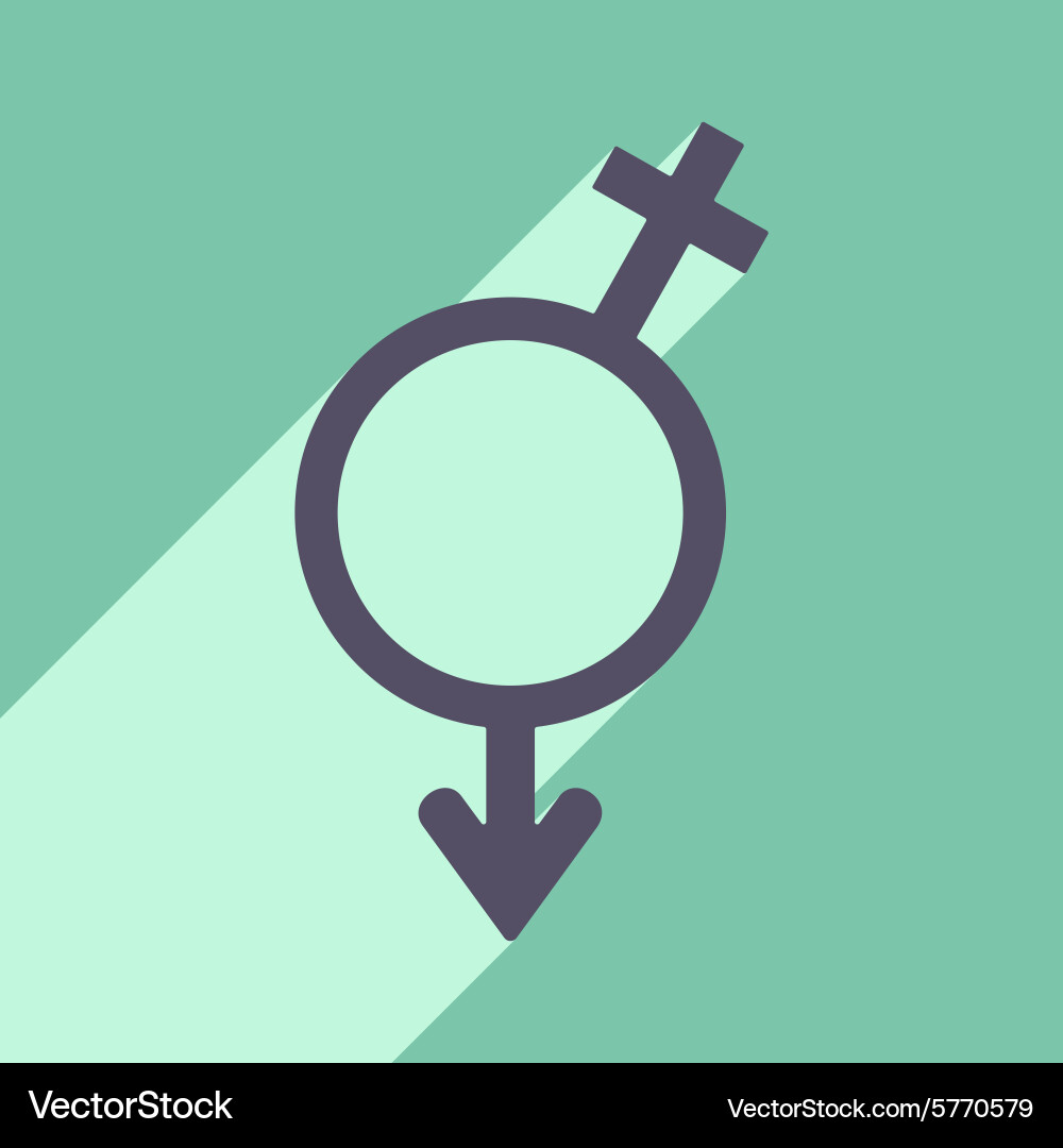 Flat with shadow icon and mobile application vector image