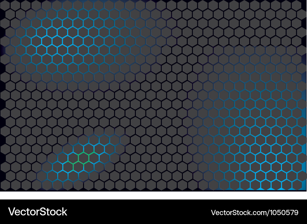 Gray Hexagonal Mesh Vector Image
