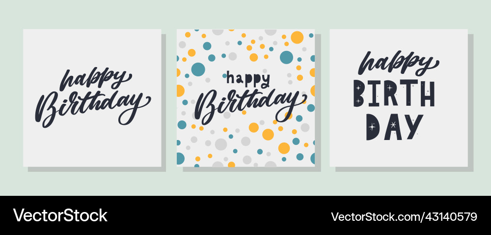 Happy birthday lettering text banner black color Happy birthday lettering text banner black color vector image