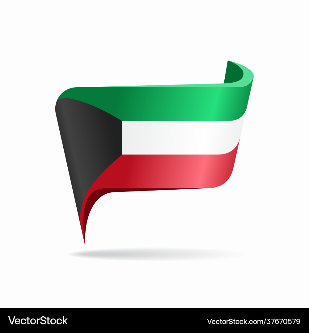 Kuwaiti flag map pointer layout Kuwaiti flag map pointer layout vector image