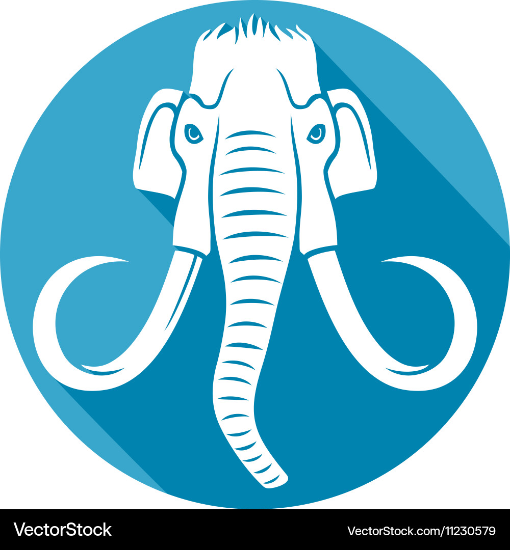 Mammoth Icon - Ancient Animal Vector Image