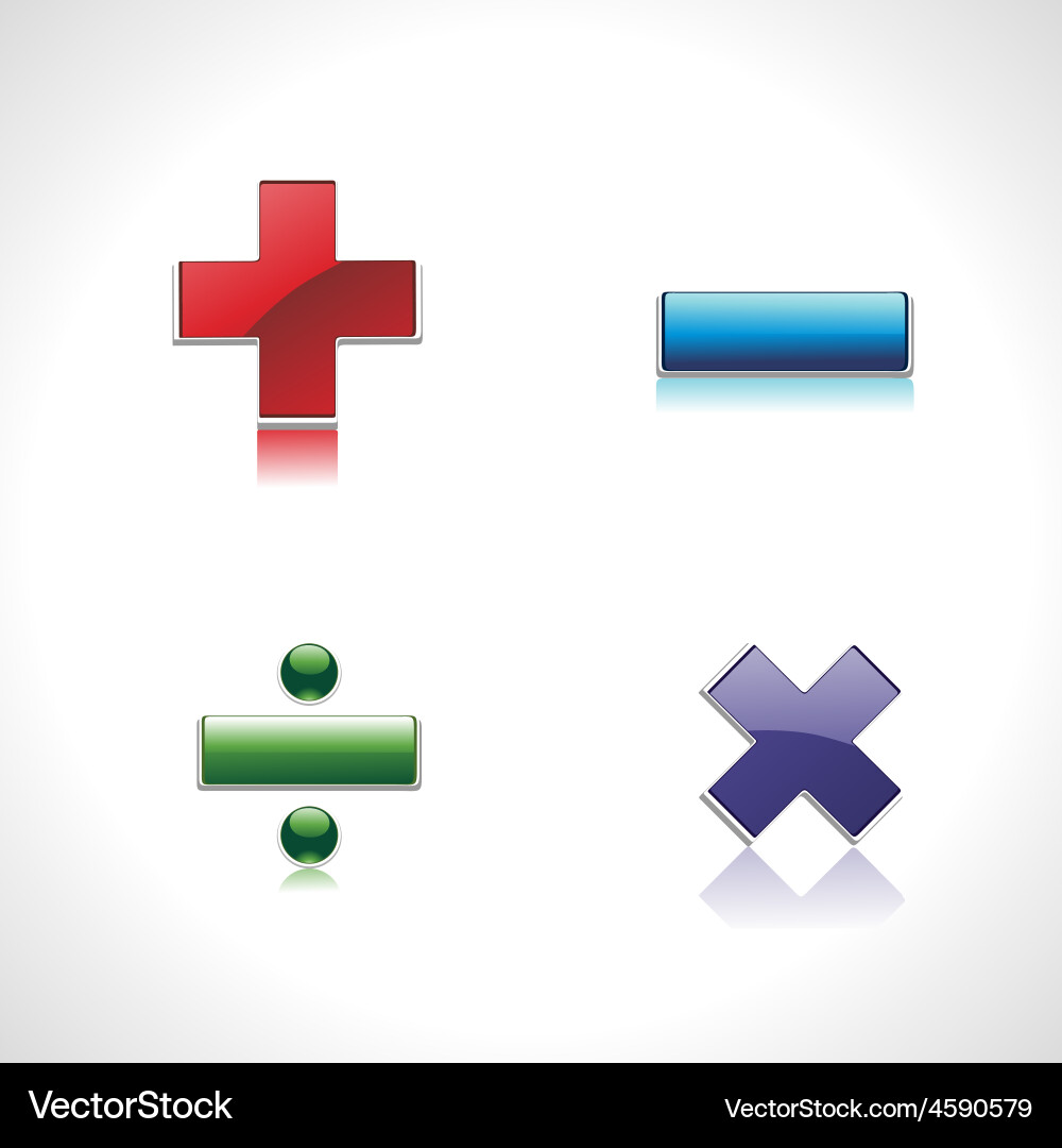 Mathematics button Vector Image