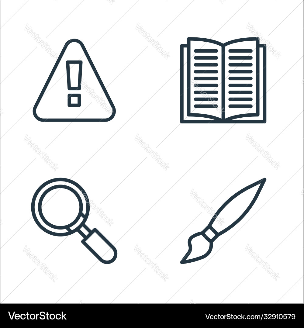 Miscellaneous line icons linear set quality Vector Image