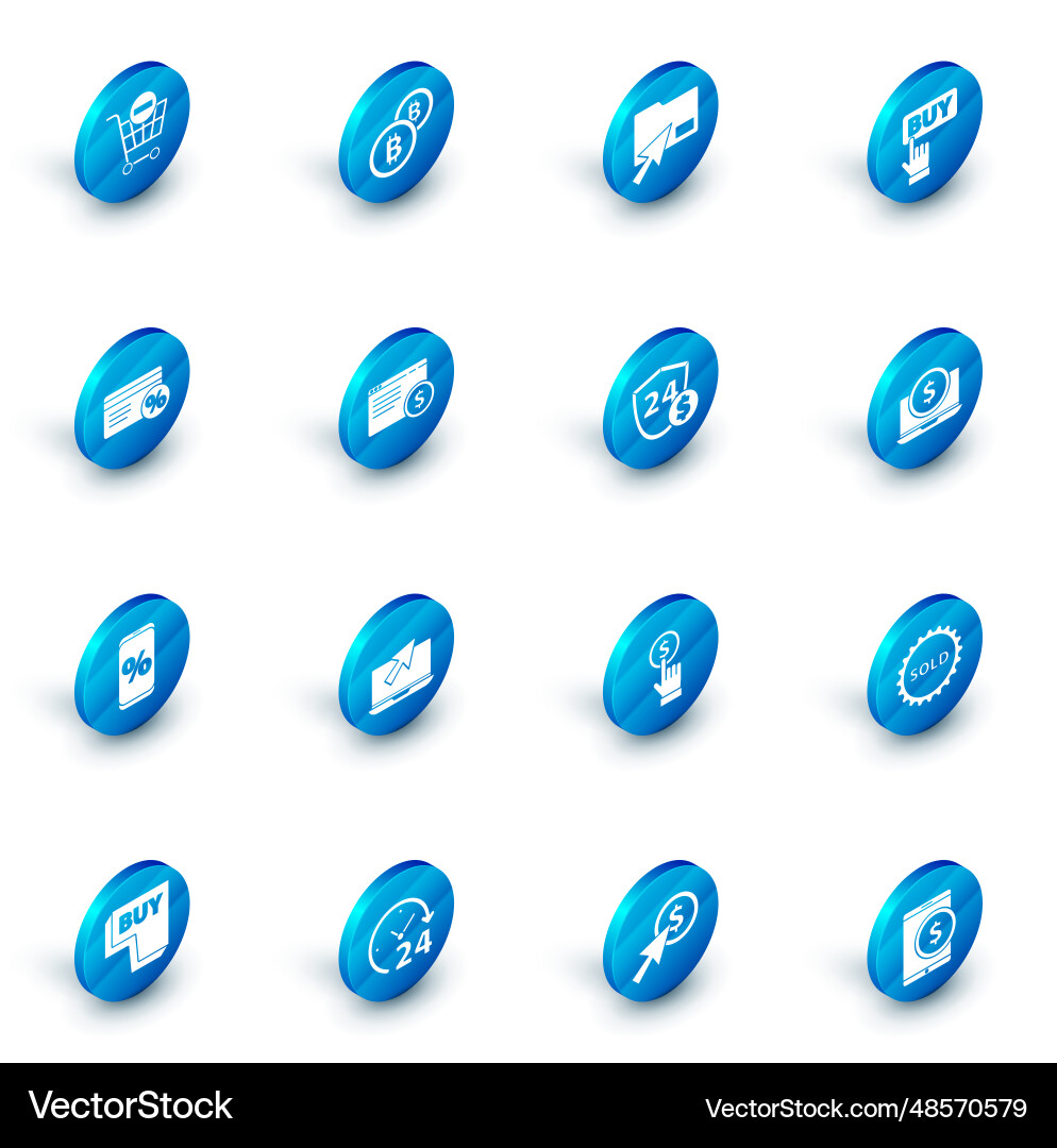 Set cryptocurrency coin bitcoin cursor click Set cryptocurrency coin bitcoin cursor click vector image