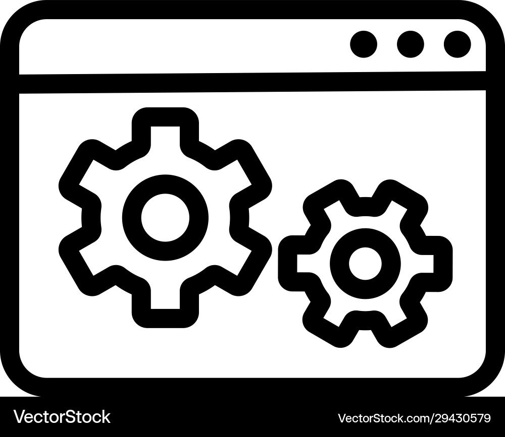 Set up programming icon isolated Set up programming icon isolated Vector Image