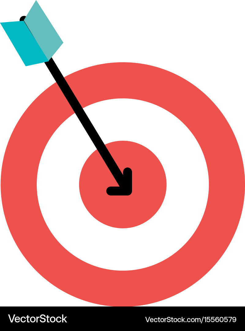 Target with arrow icon Vector Image