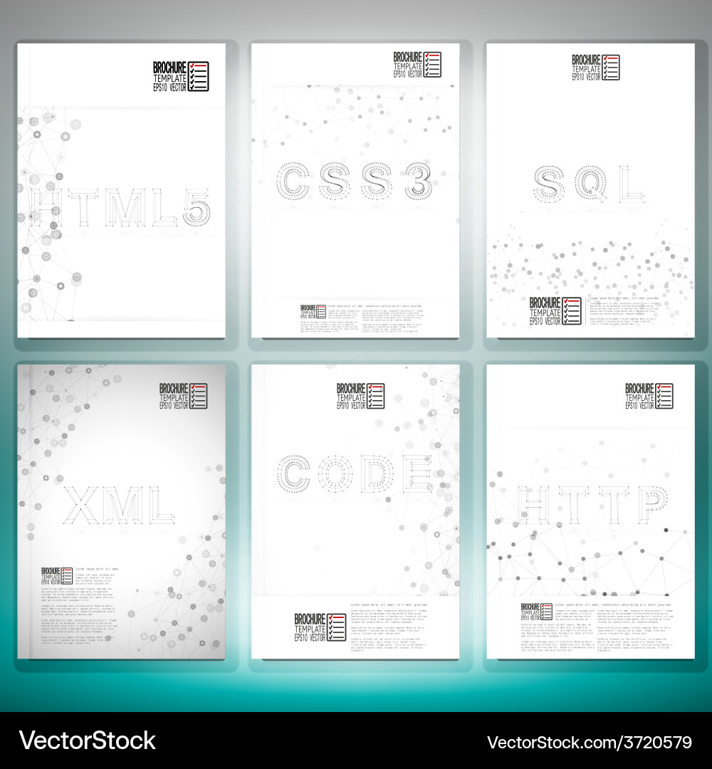 Three dimensional mesh stylish words- html5 css3 Vector Image
