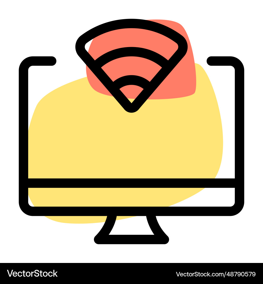 Wireless internet access on a desktop Vector Image